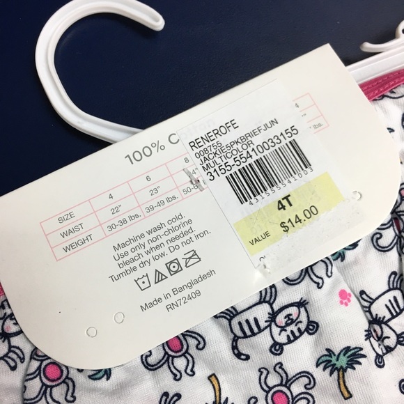 NWT Rene Rofe Underwear Set - Girls Size 4 or Size 6 - Picture 5 of 10